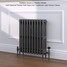 CI-SH645-10-MET-PEWTER-LS01 - Shelbourne 3 Column Victorian Cast Iron Radiator H645mm x W638mm CI-SH645-10-MET-PEWTER-LS01 - Shelbourne 3 Column Victorian Cast Iron Radiator H645mm x W638mm